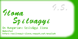 ilona szilvagyi business card